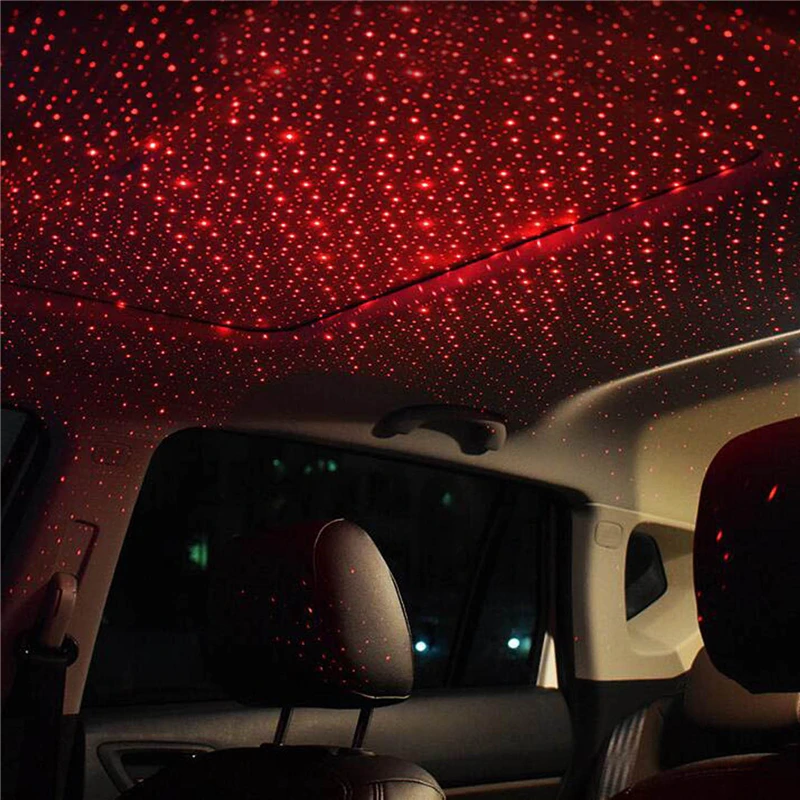 Car Interior Roof Gypsophila Rotating Ambient Light Starry Sky Romantic