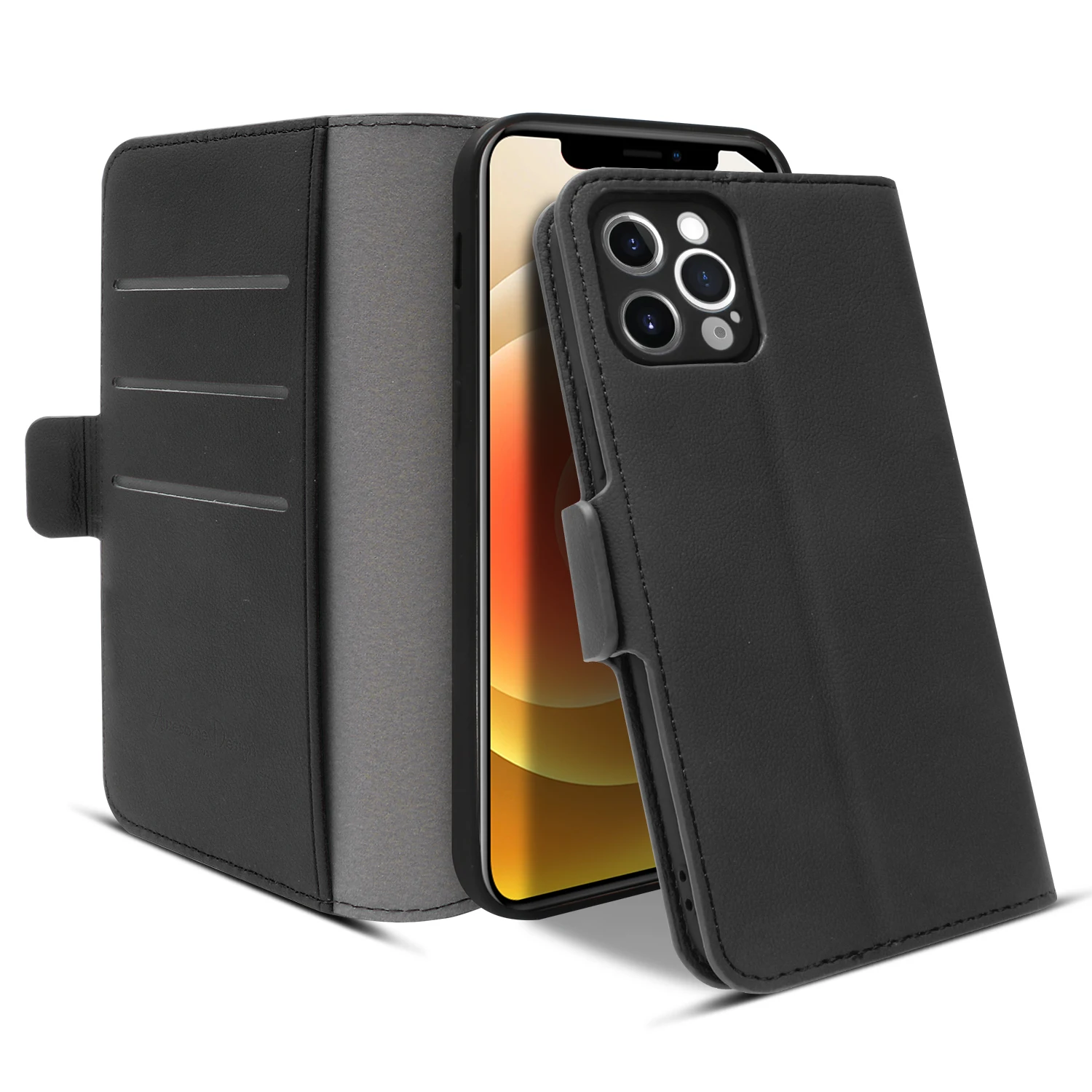

Smart View Mobile Phone Case PU Leather Flip Wallet Case for iphone 12/12 pro With Premium Design Best Selling