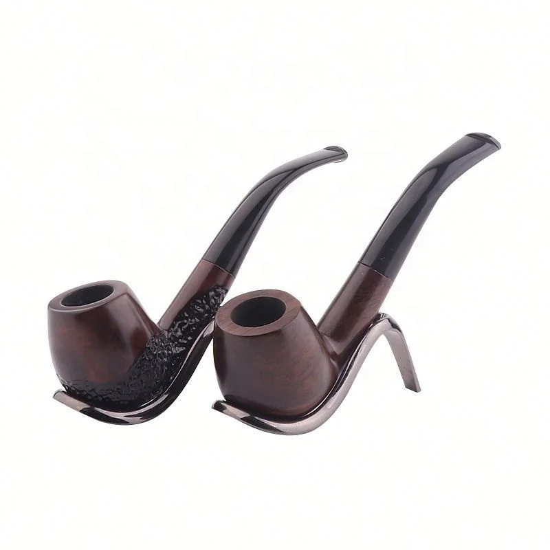 

Curved Hammer Vintage Men's Portable Filter Pipe Wood Color Smoking Pipe 2021, Picture