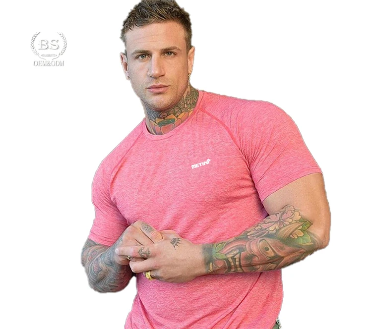 

Hot sale Quick Dry Men tshirt In stock uniform custom logo print sport Mens t shirt