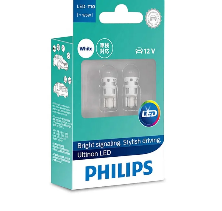 PHILIPS LED Signal Lamp Bulbs  Auto Car Part Signal Lamp T10 Turn Signal , Reverse ,Parking Light