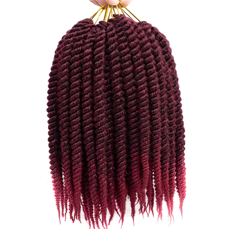 

Havana Twist Crochet Hair 18inch 6Packs Mambo Twist Senegalese Crochet Braids Braiding Hair 12 roots/Pack, Tbug