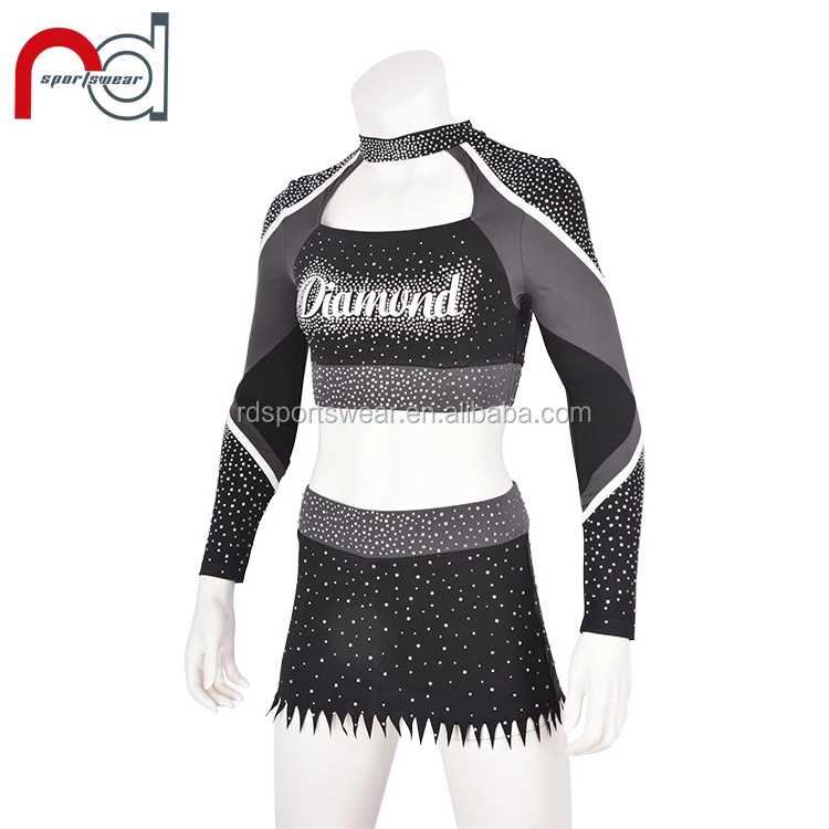 High School Custom All Star Competition Cheerleading Uniforms Long ...