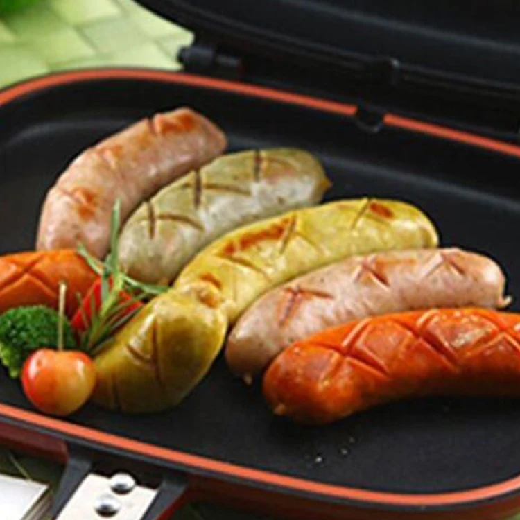 
non stick cast aluminum double sided grill pan outdoor grill pan 