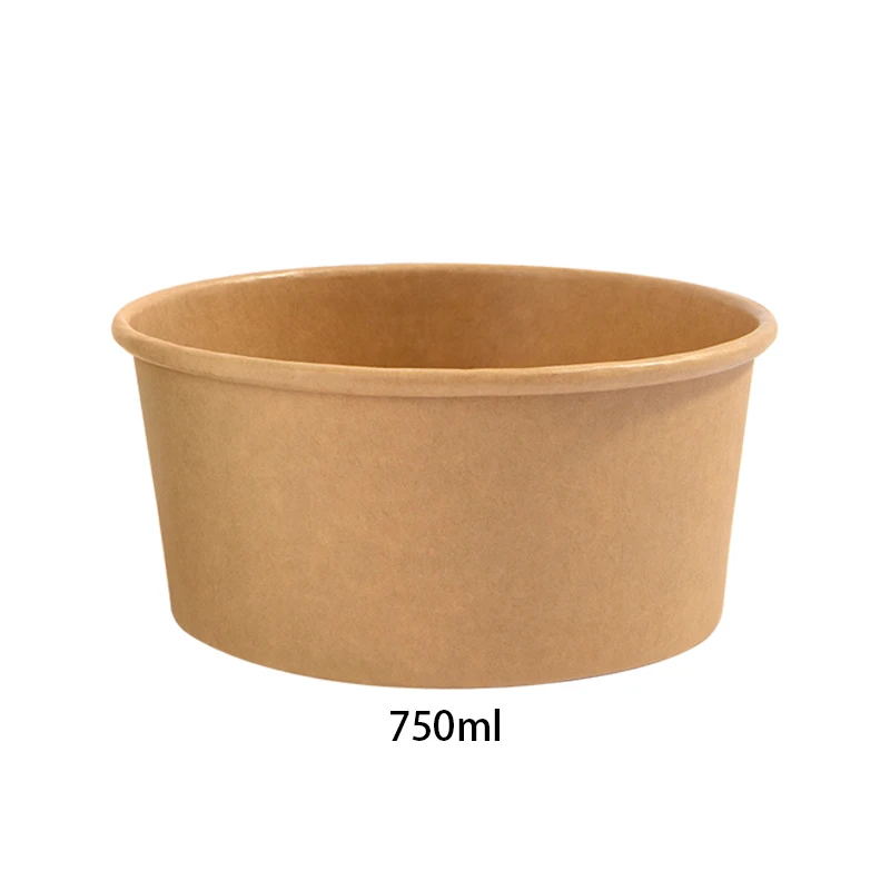 

Custom Print Disposable Biodegradable Restaurant Takeaway Food Packaging Box Soup Cup 750ml Paper Bowl With Lid