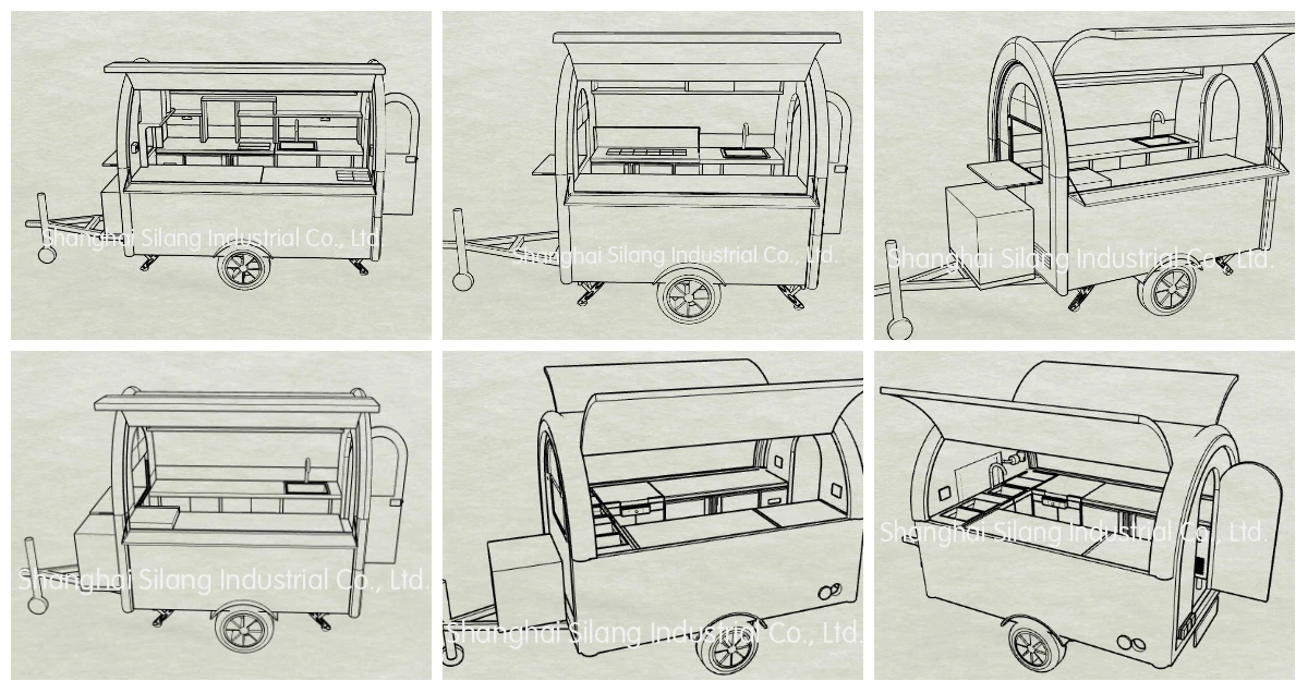 New Zealand Enclosed Fiberglass Mobile Ice Cream Food mobile Concession Trailer manufacture