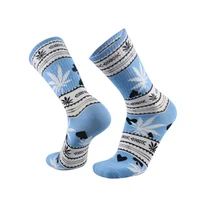 

wholesale fashion printed maple leaf man cotton happy socks