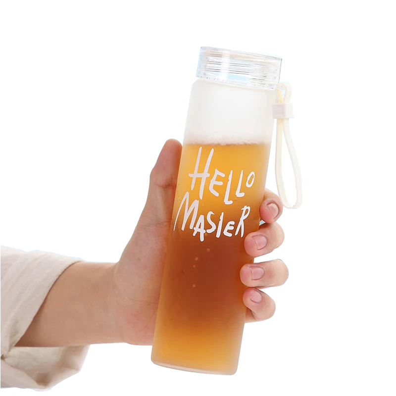 Custom Design BPA Free Wholesale Eco Sports Portable Glass Drinking Water Bottle