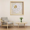 Best Selling Wall Decor Golden Butterfly 3D Shadow Box White Color Framed Wall Art for Interior Design Company