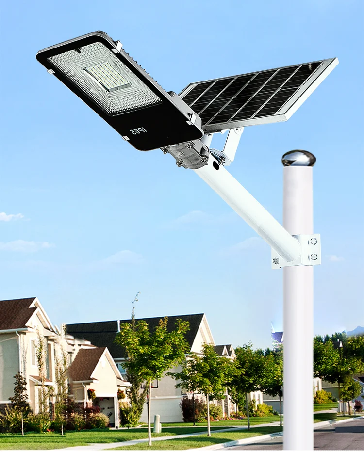 96 led 50w太阳能电源灯路灯户外照明ip65庭院灯高流明铝合金路灯