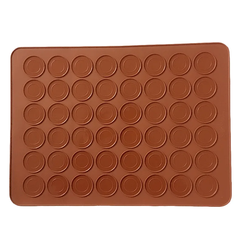 

48 Cavity DIY Silicone Macaron Baking Sheet Mat Macaron Mold Tray Pastry Oven Baking Mould Muffin Bakeware Tool, Chocolete