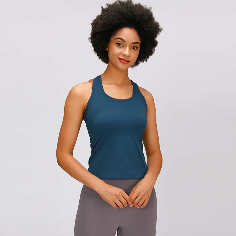 

ick Dry Women Yoga Gym Fitness Wear Sport Running Athletic Sexy Workout Tank Tops Shirt for Women Custom Logo, Customized colors