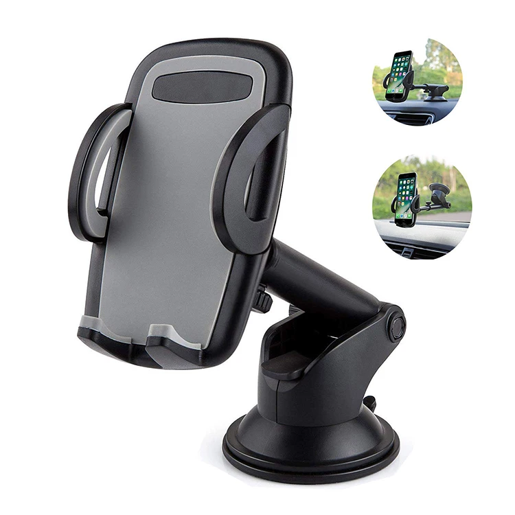 

Car Dashboard & Windshield Phone Mount Holder Cradle Cell Phone Holder, Black