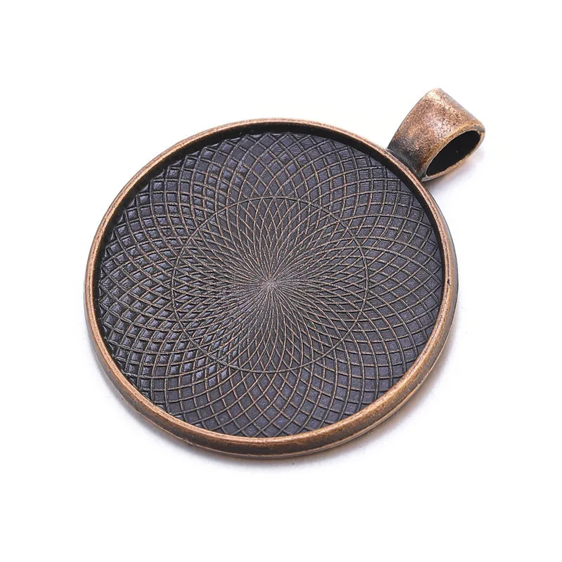 

Wholesale 25MM Round Bezel Pendant Trays Blanks Cameo Bezel Cabochon Settings Necklace Findings for DIY Jewelry Making, Silver/gold/rose gold/black/antique silver/antique bronze