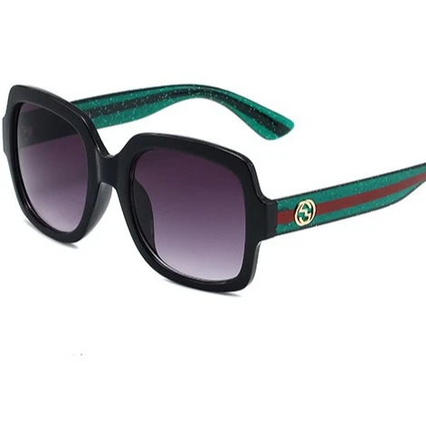 

The latest fashion best-selling hot style personality square with logo men and women same style sunglasses, Picture shows