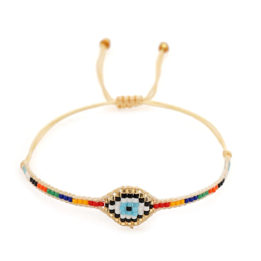 

Go2boho Bohemia Handmade Turkish Eyes Length Adjustable Novelty Lucky Fashion Jewelry Quality Wholesale Woman Bracelet