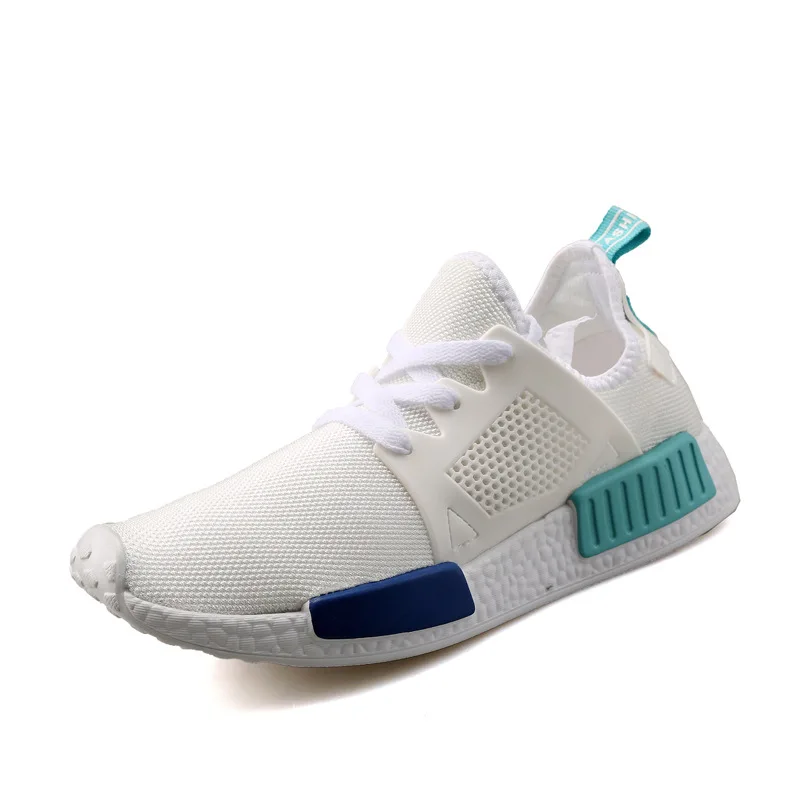 

Factory High Quality Brand Logo Custom Breathable Lightweight NMD Running Shoes, White,gray,black