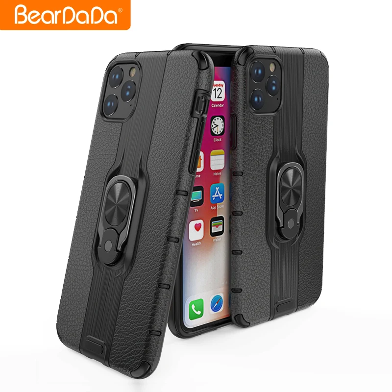 

3 in 1 tpu pc shockproof kickstand car magnetic ultra thin phone case cover for iphone 11 pro max back case