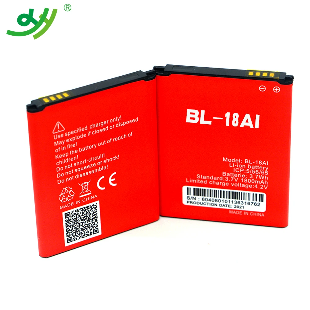 

High quality18Ai Brand Replacement Cell Phone Battery For Itel Mobile Phone Batteries For Itel Bl-18ai/15bi/36ai, Red