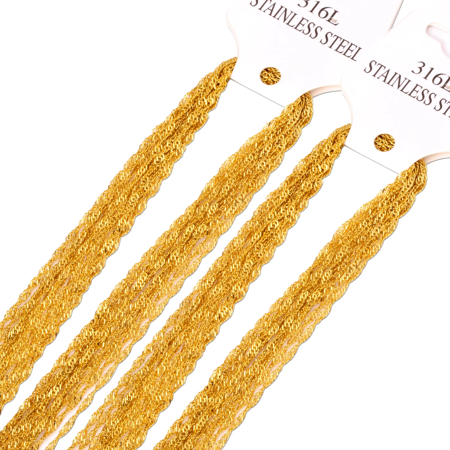 

Promotion Sale wholesale 10pcs/lot Gold Silver Color 2mm Link Necklace Chains 18"20" 22"24inch Fashion Jewelry Flat Chains