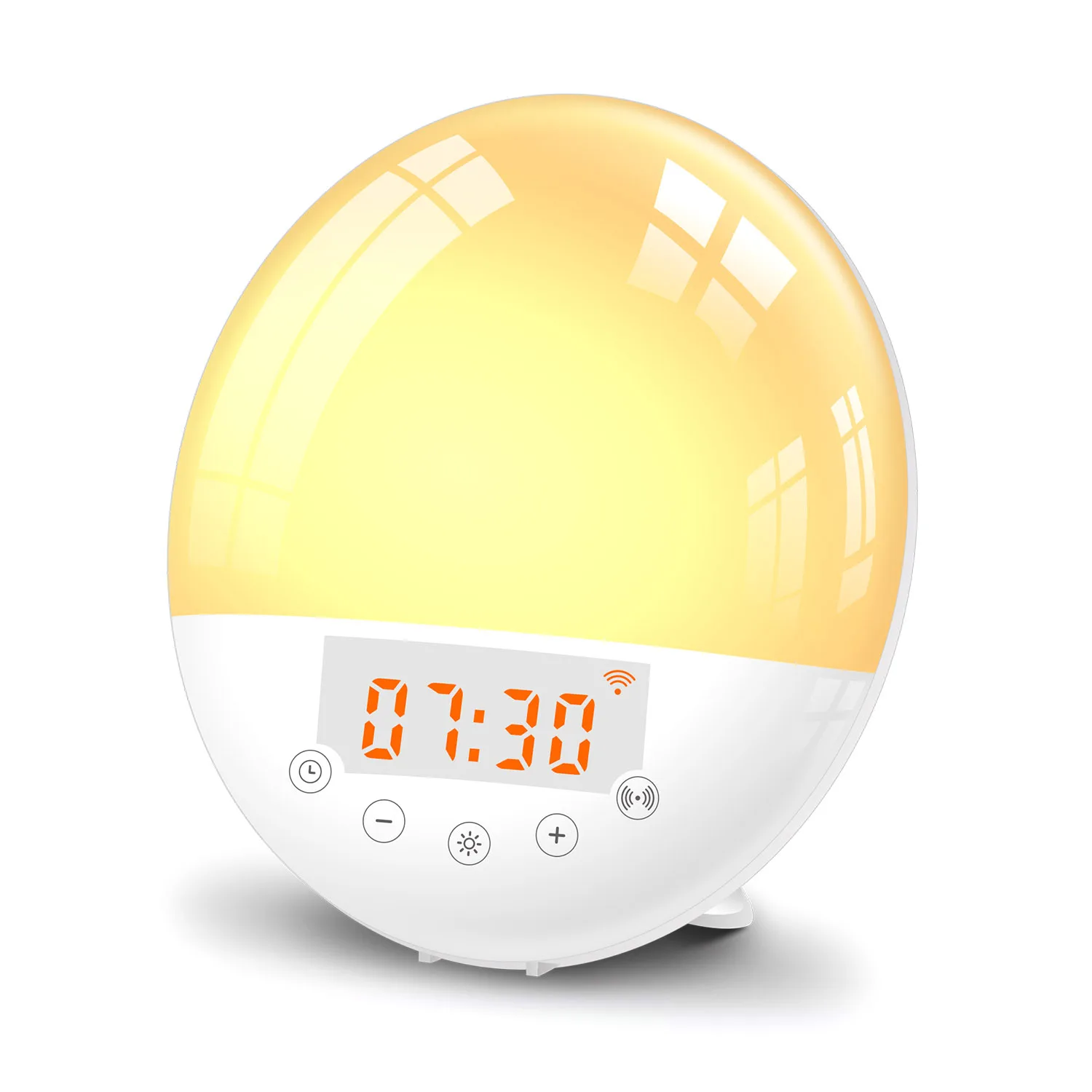 

Kids Adults Bedrooms 7 Colored Night Light Dual Alarm Clock Simulation & Sleep Aid Wake Up Light with FM Radio