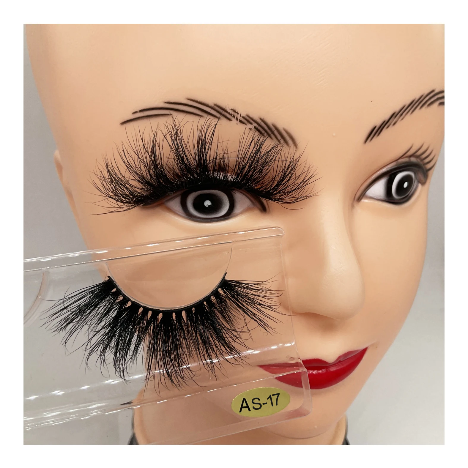 

False Eyelashes 3D Mink full strip Lashes Custom eyelash Packaging Box Own Logo Brand Fluffy Lashes Vendors, Black color