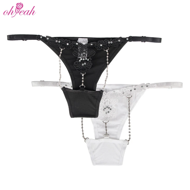 

Wholesale rhinestones erotic ladies one piece thongs for women