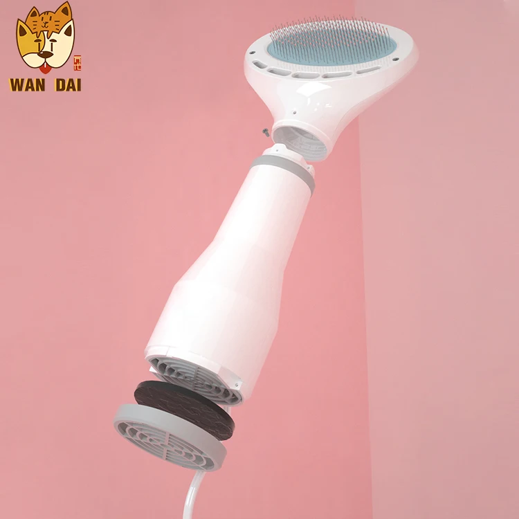 

Professional amazon new trend pet blow dryer with comb attachment portable blow dryer silicone comb, White