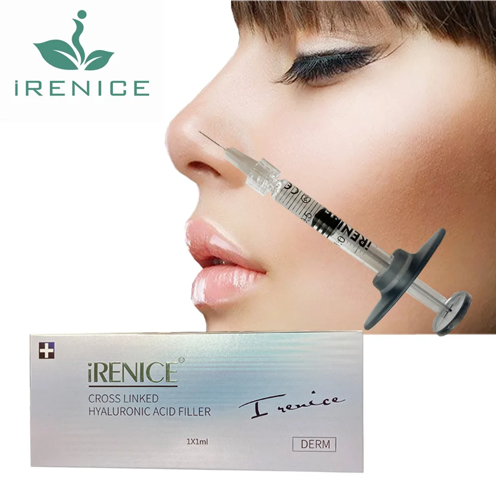 

iRenice 1ml medium line hyaluronic acid injection gel dermal filler cross linked, Transparent