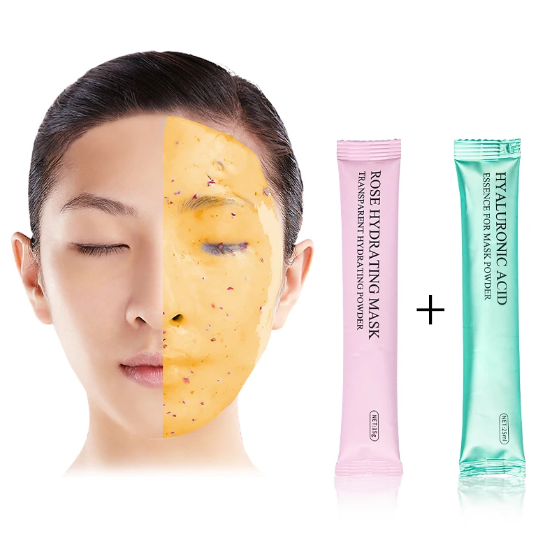

OEM ODM Private Label wholesale DIY SPA Anti-aging Anti-wrinkle Rose Soft Powder Mask Hyaluronic Acid Hydro Jelly Mask