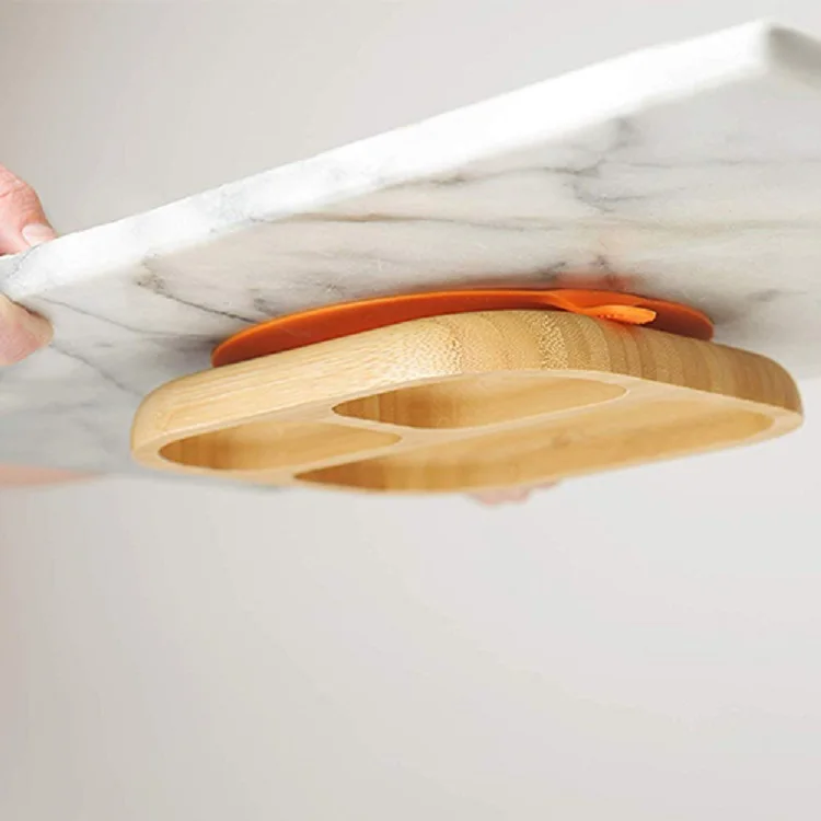 
New Design Kids Feeding Plate Set Square Bamboo Baby Food Divider Plate 