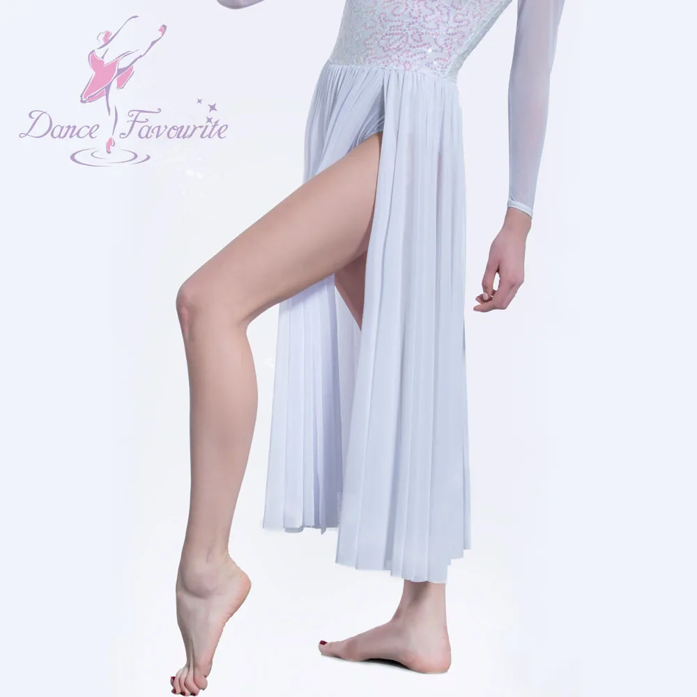 19615 Long Sleeve White Ballet Dress Lyrical & Contemporary Dance