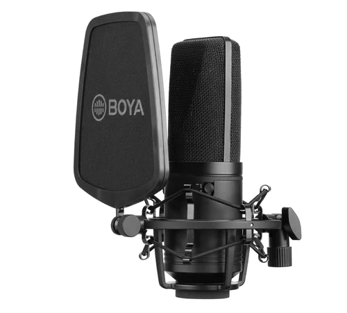 

BOYA BY-M1000 BY-M800 Cardioid Condenser Microphone Large Diaphragm Condenser Mic for Recording studio audio