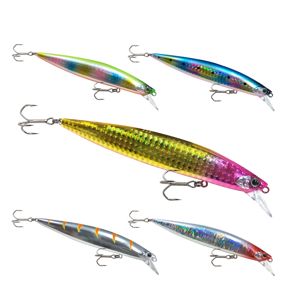 

HONOREAL HNMS03 120MM 22G 0.3-1M FLOATING bass 3d eyes minnow lures fishing tackle, 10 colors