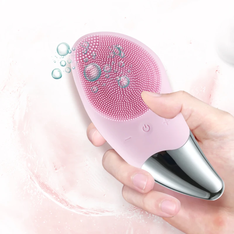 

Amazon Hot Sell Silicone exfoliating face cleanser facial Cleaner Sonic cleansing Device, Pink,green,rot,blue