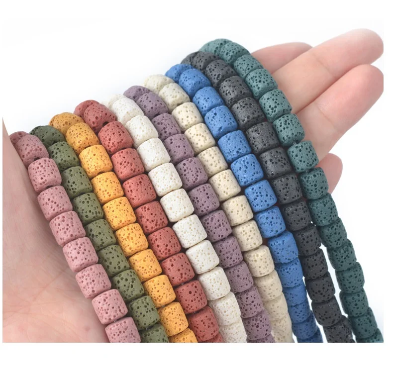 

Colourful Lava Stone Beads Volcanic Rock DIY Aromatherapy Essential Oil Diffuser Round Loose Beads Ball Jewelry making