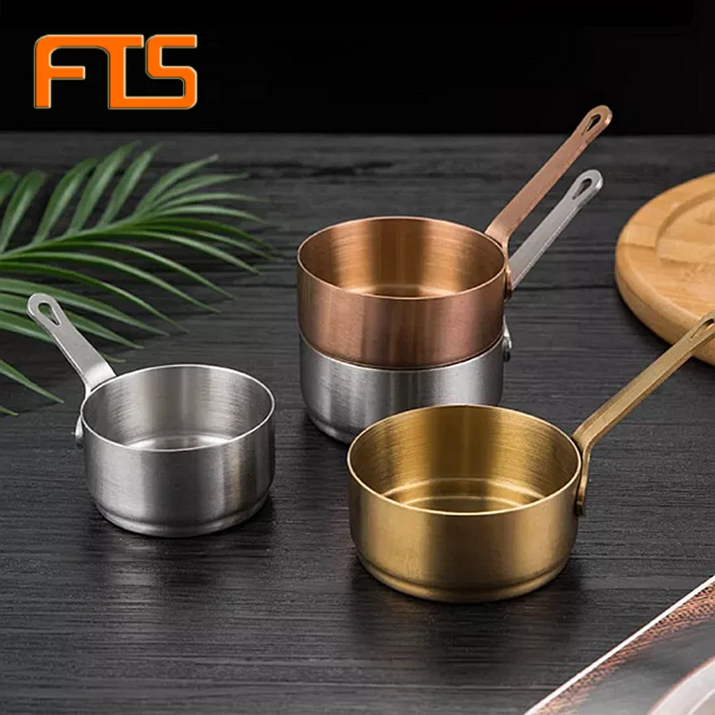 

FTS Customise Mini Stainless Steel Cups Metal Little Small Container Bowl Pour Food Grade Round Dipping Sauce Cup