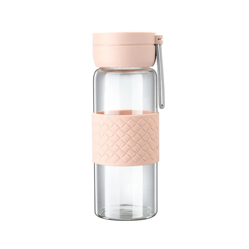 

Feiyou customize Eco friendly anti-scalding silicone sleeve portable water milk tea bottles glass, As picture showing