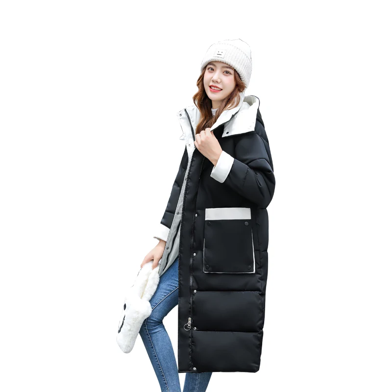 

In stock warm hooded ladies down long plus size women jacket winter coats