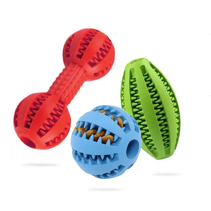 

pet toy new New Factory direct wholesaler Dental Care Teeth Cleaning Durable Natural Rubber Pet Chew Ball Rubber Dog Toy