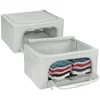 Large Clear Window & Carry Handles Storage Bins Boxes Foldable Stackable Container Organizer Basket