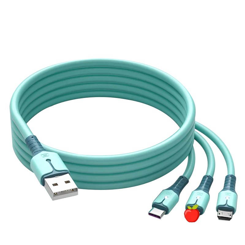 

Cell Phone Cable Usb Charger Fast Charging lighting 3 in 1 Mobile Data Cable