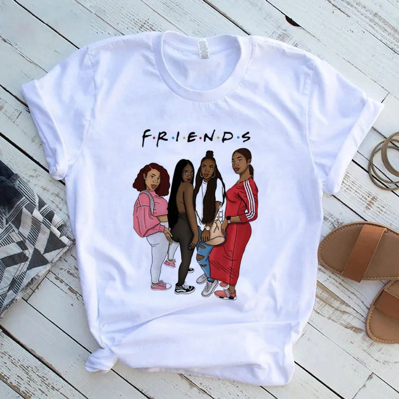 

Hot Selling Custom Tshirt Graphic Melanin Poppin Queen T Shirts Black Women Tshirt Plus Size, Picture showed