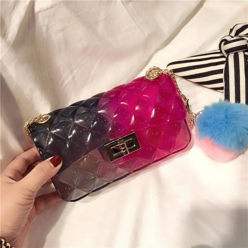 

2021 Fashion Transparent PVC purses bags women handbags ladies luxury clear small bags jelly purse Pillow handbag, Picture