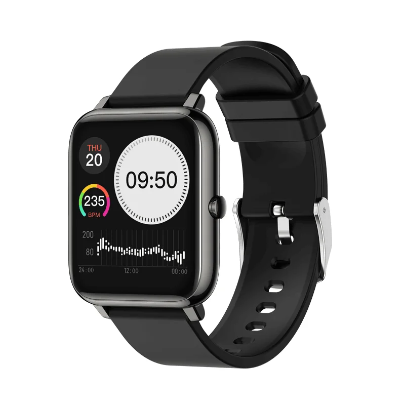 

2021 New Arrival Shopify Smart Band Heart Rate Blood Pressure Monitoring Waterproof IP67 Fitness Tracker Smart Watch P22, 4 colors