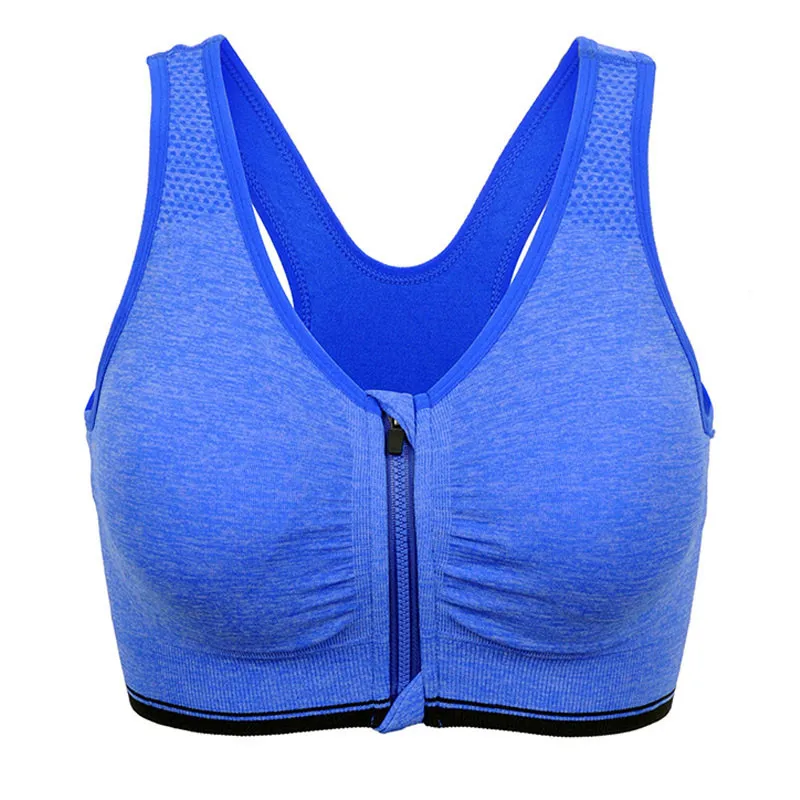 

Sports Bra Women Yoga Bra Wear Fitness Tops Front Zip Plus Size High Impact Gym Sexy Clothing