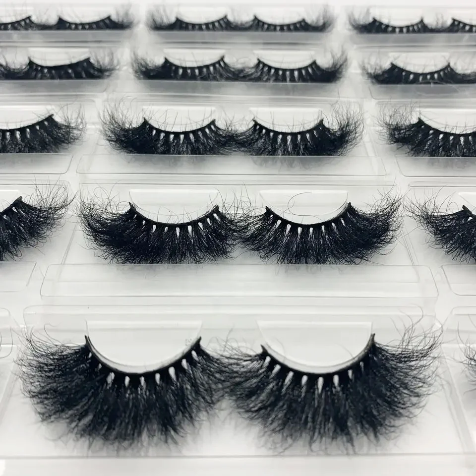 

Wholesale Cheap Price Real 3D Mink 25mm Lashes Customized Private Label Eyelash Packaging Box Natural False Eyelashes