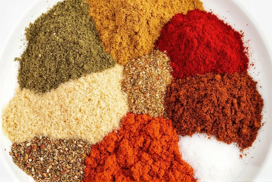 Chef adding spices to a sizzling pan
