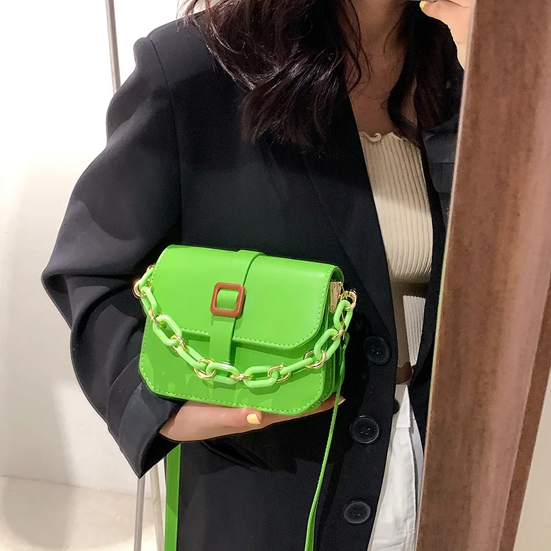 

fashion purses luxury women green color new chain woman hand purse, Black