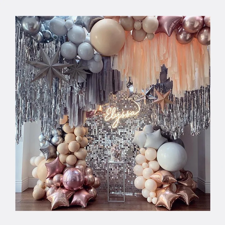 

Drop Shipping Beauty Custom Colorful Shinning Sequin Shimmer Wall Panel Clear